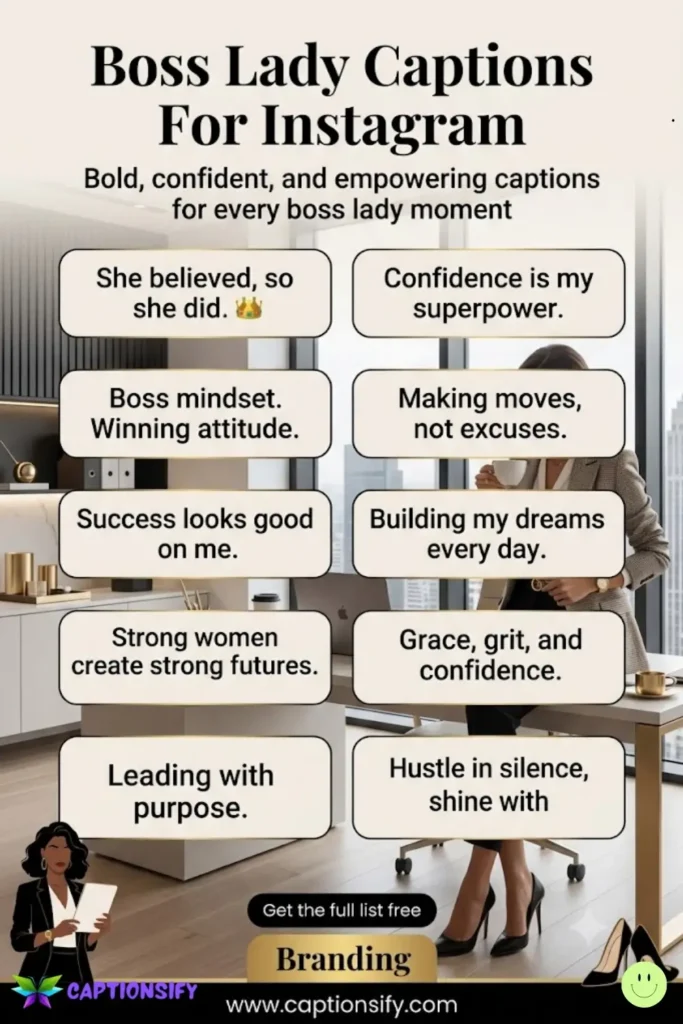 Empowering Boss Lady Instagram Caption Ideas