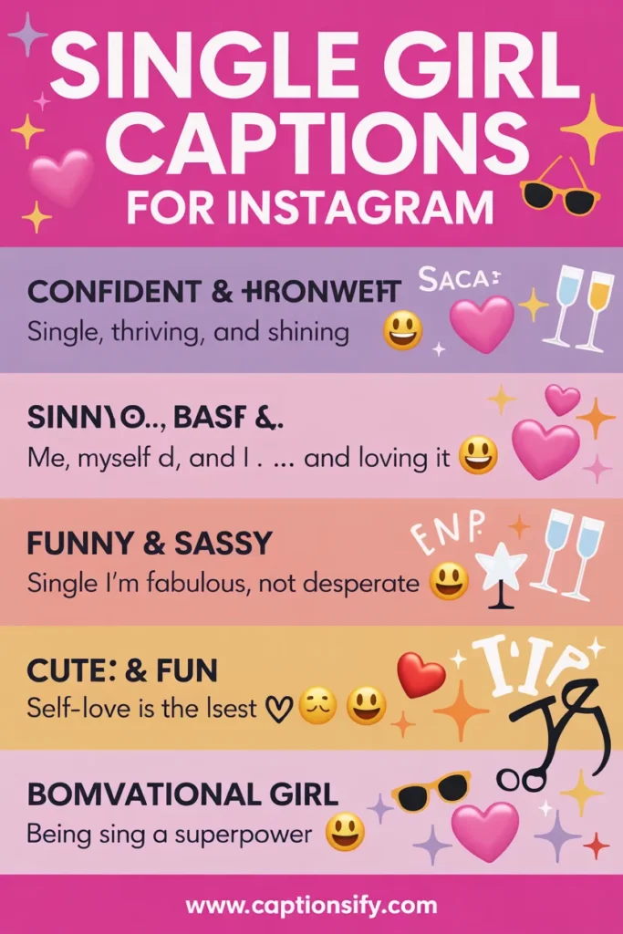 Empowering Single Girl Instagram Caption Ideas