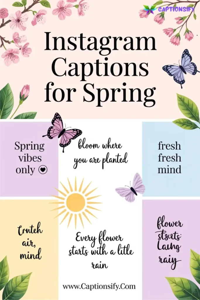 Fresh and vibrant spring Instagram captions for nature photos