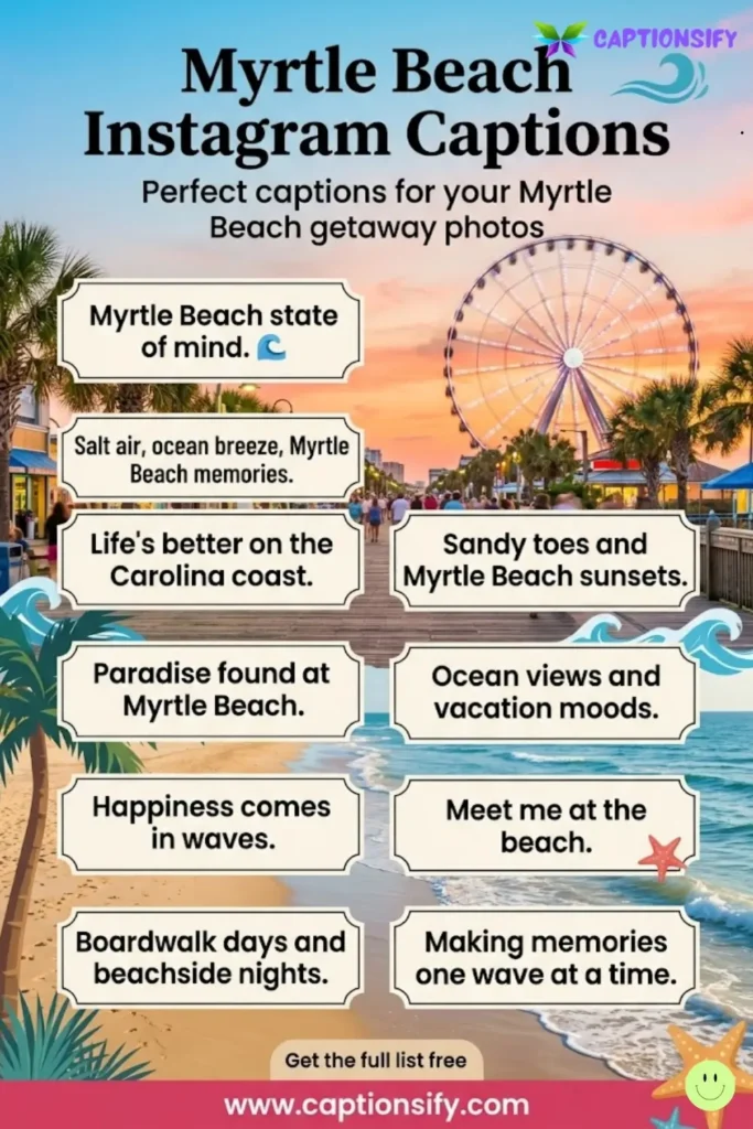 Fun Myrtle Beach Instagram Caption Ideas for Summer