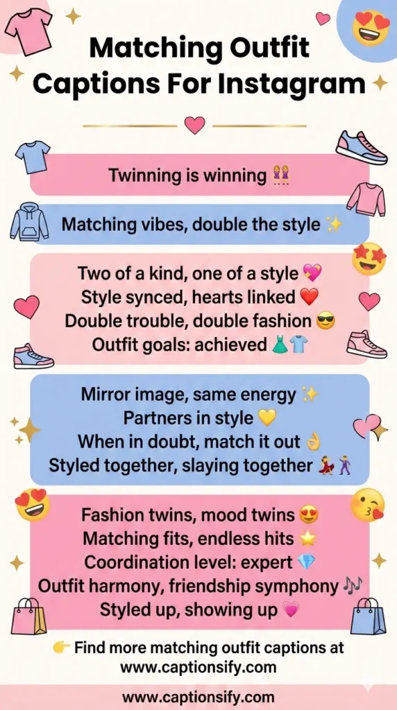 Fun Twin Outfit Captions for Instagram