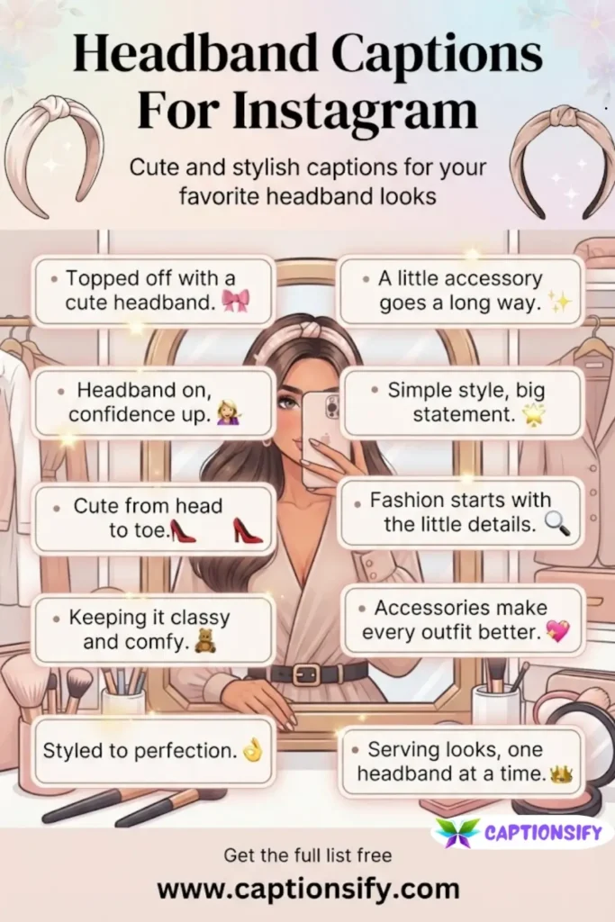 Headband Caption Ideas for Instagram Posts