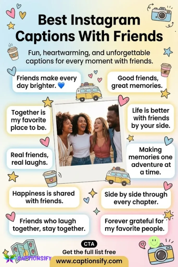 Heartwarming Instagram Captions With Friends for Special Moments