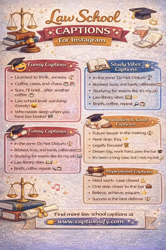 Motivational Law School Instagram Quotes for Success