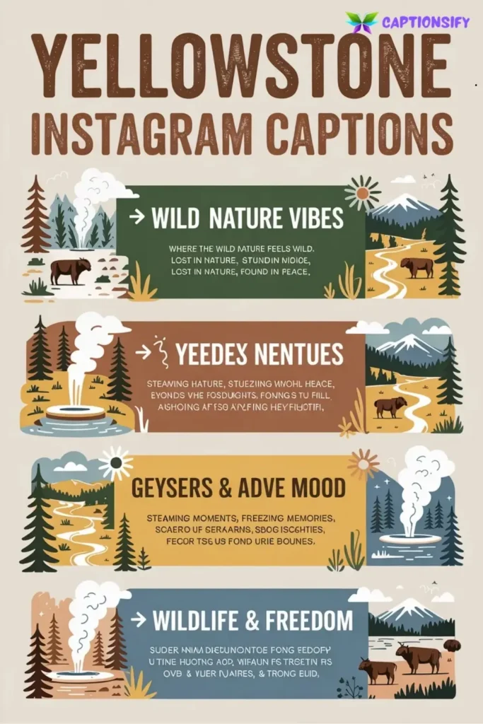 Short Yellowstone Instagram Captions for Adventure Seekers