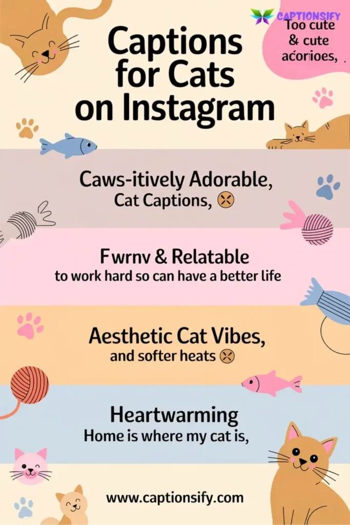 Short and sweet captions for cats on Instagram