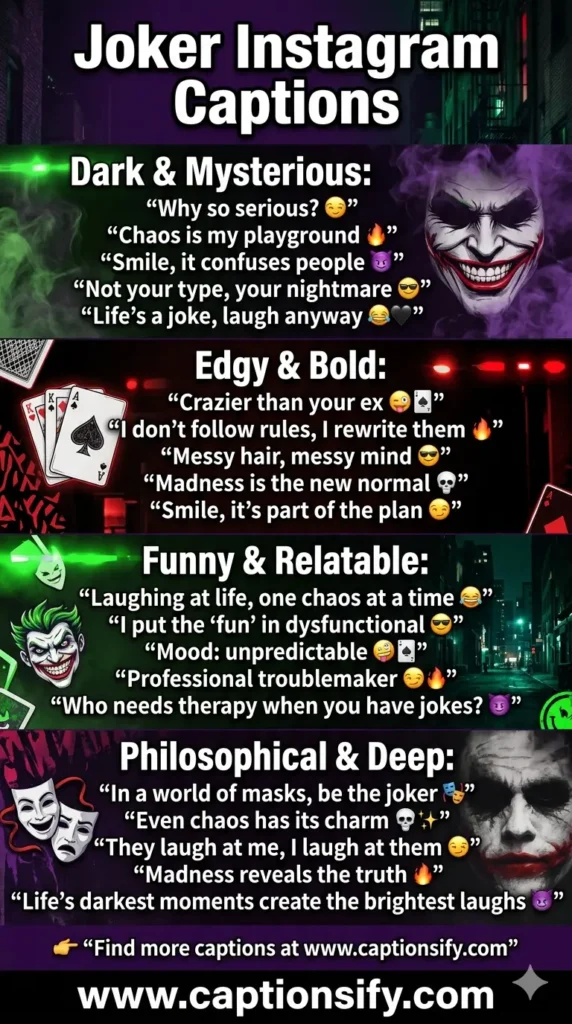 Witty Joker Quotes For Instagram Profiles