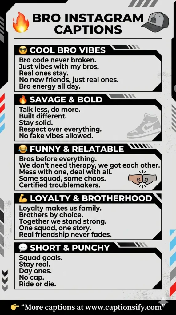 Cool Bro Instagram Captions for Stylish Photos