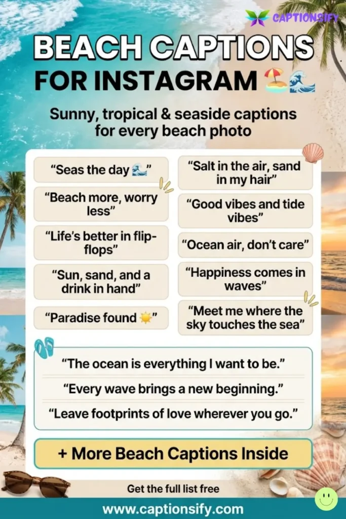 Creative Beach Captions for Instagram That Shine Bright