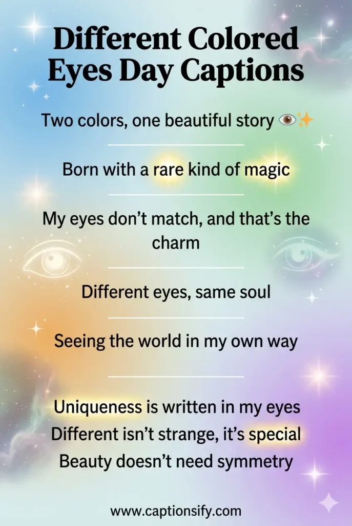 Creative Instagram Captions For Different Colored Eyes