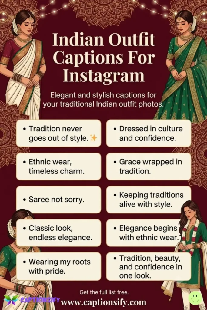 Creative Instagram Captions For Indian Outfits