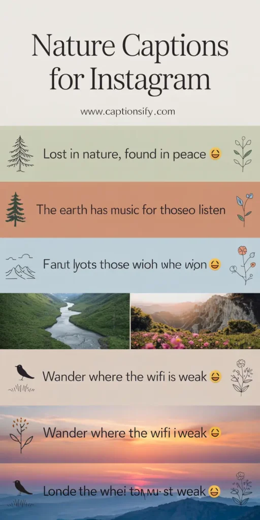 Creative Nature Captions For Instagram Adventures