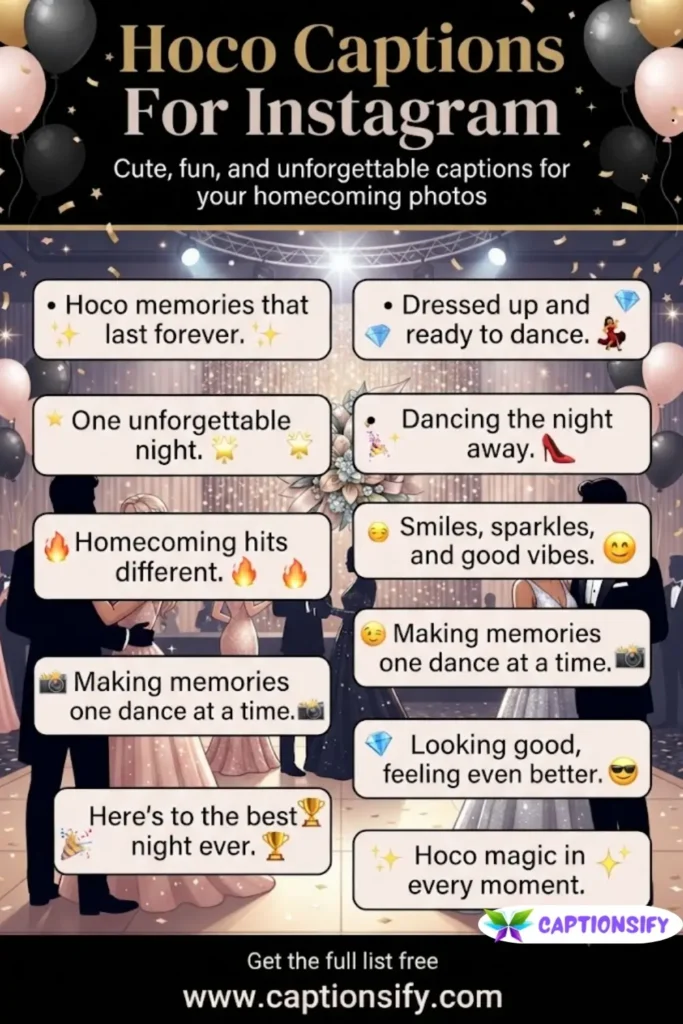 Cute Captions For Instagram For Hoco