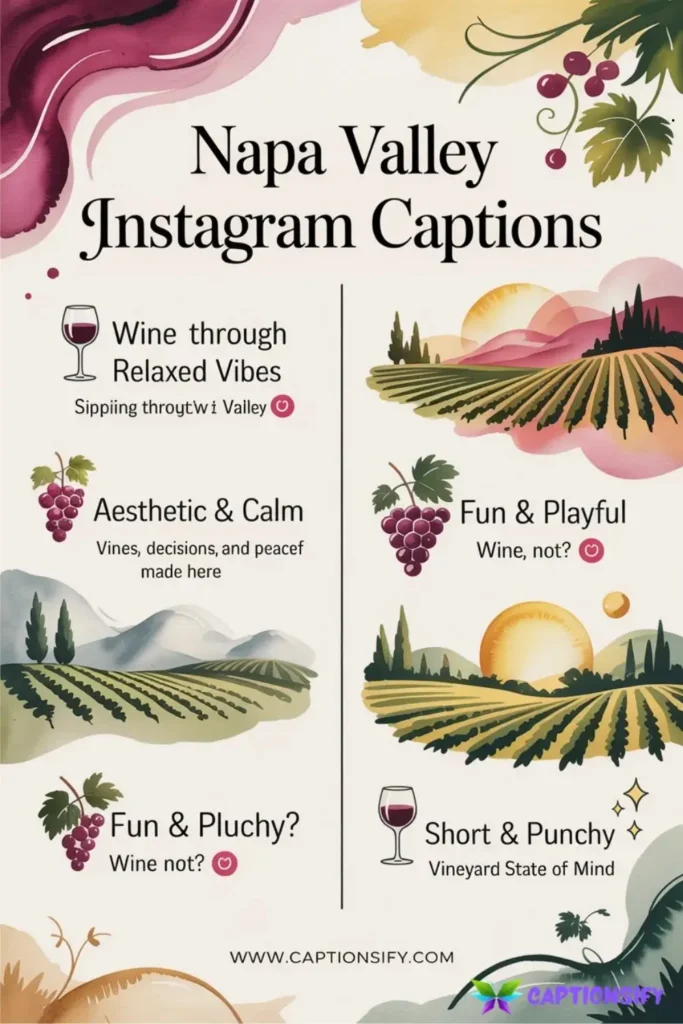Cute Captions For Instagram In Napa Valley
