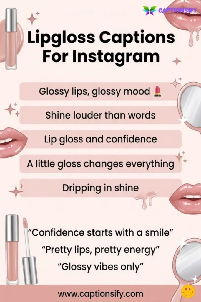 Cute Lipgloss Captions For Instagram