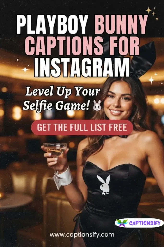 Elegant Playboy Bunny Instagram Caption Suggestions