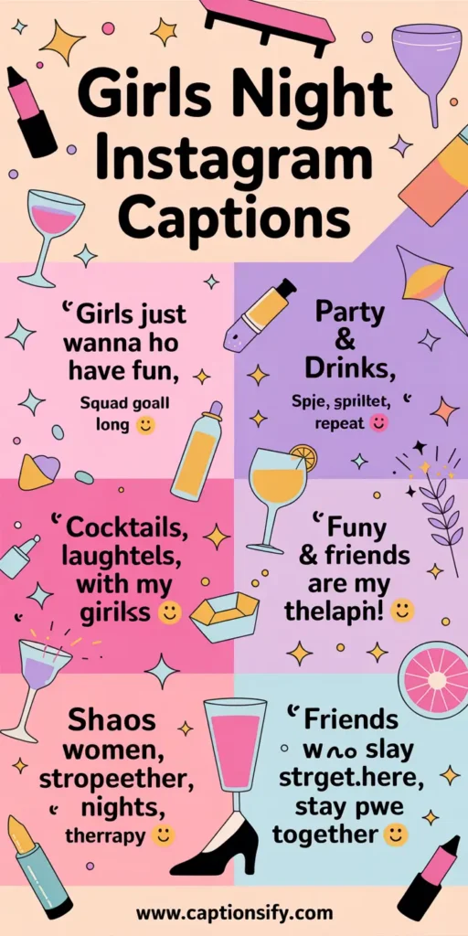 Fun Girls Night Instagram Captions