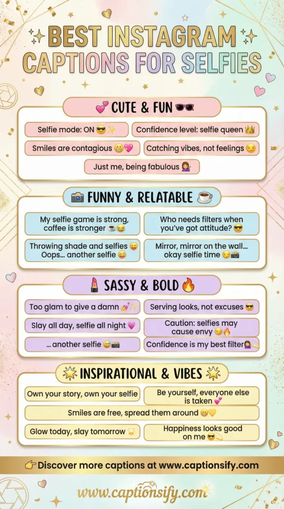 Fun Selfie Captions To Make You Smile