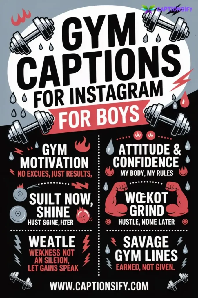 Funny Gym Captions For Boys