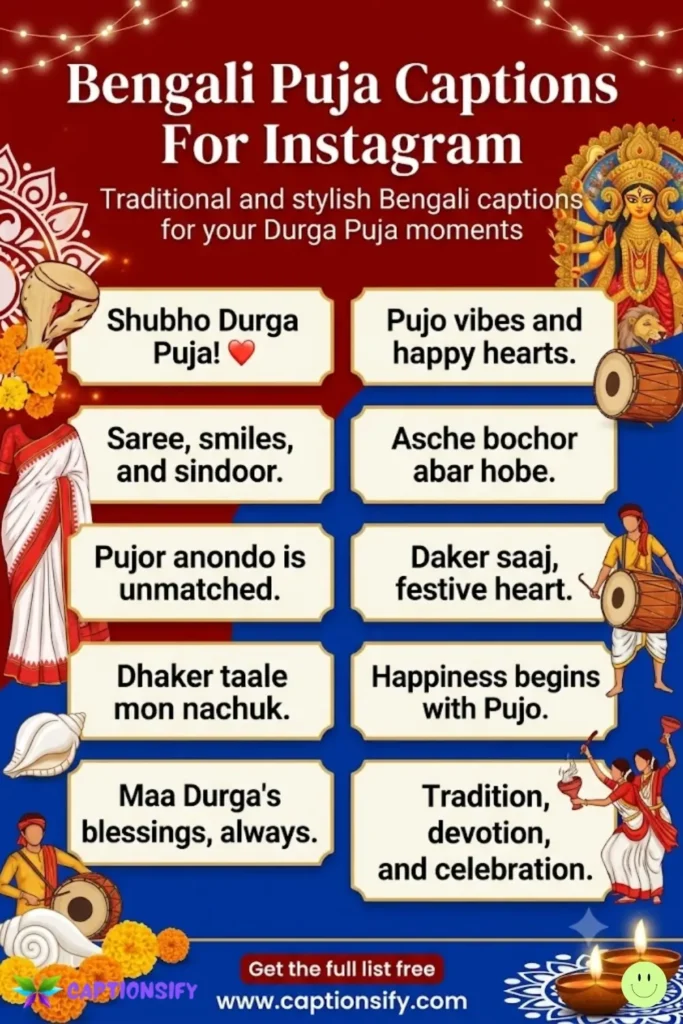 Heartfelt Bengali Puja Captions for Instagram to Cherish