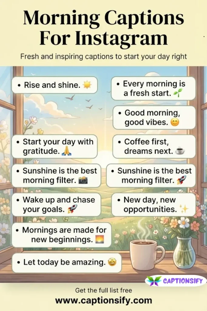 Inspirational Morning Captions To Kickstart Your Day