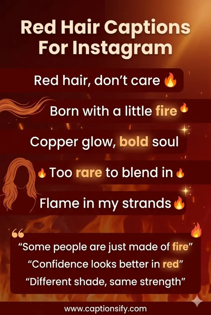 Playful Redhead Captions For Every Occasion
