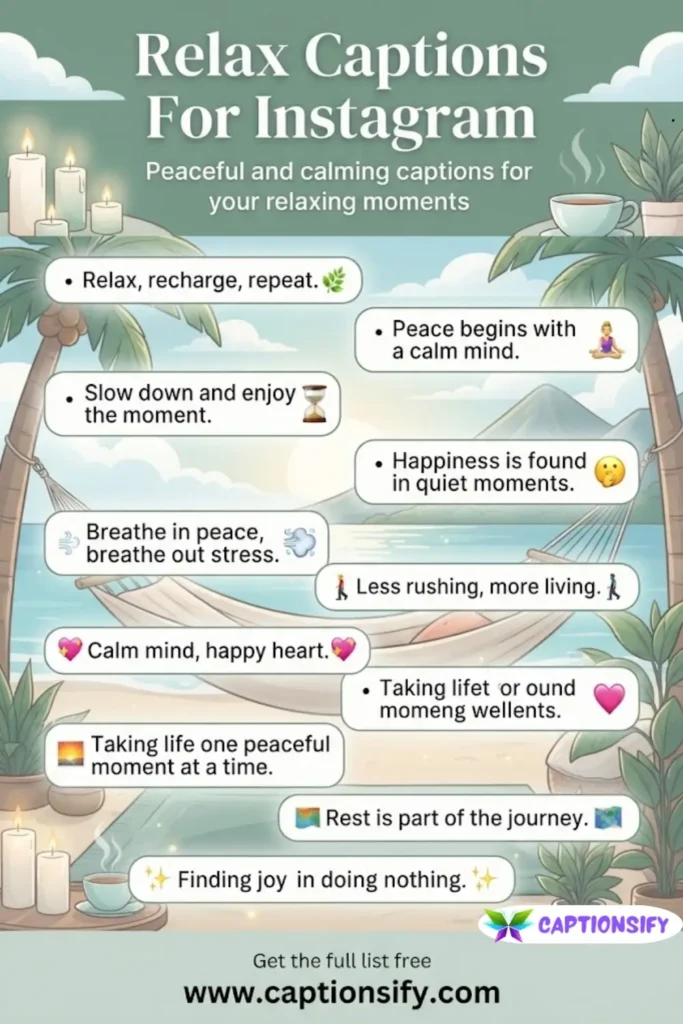 Relaxation Quotes For Instagram Posts