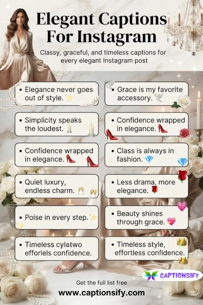 Chic Captions For Instagram That Shine