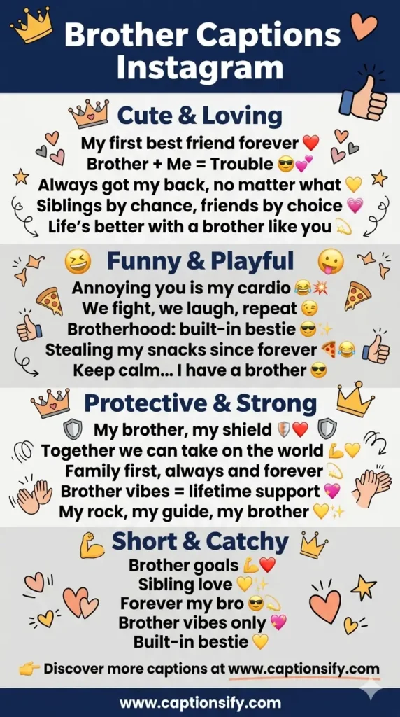 Creative Brother Captions for Instagram That Stand Out