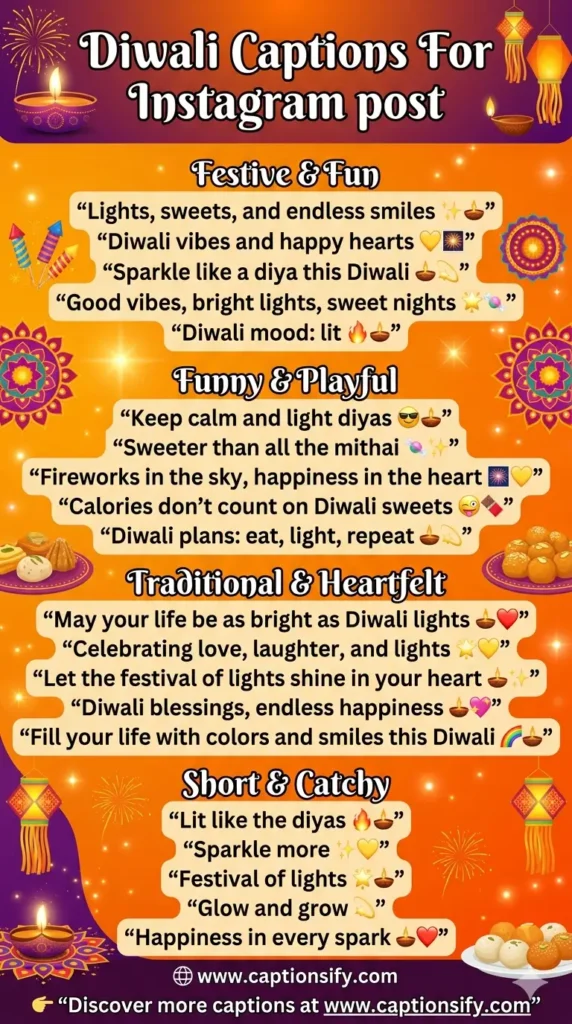 Creative Diwali Captions For Instagram Posts