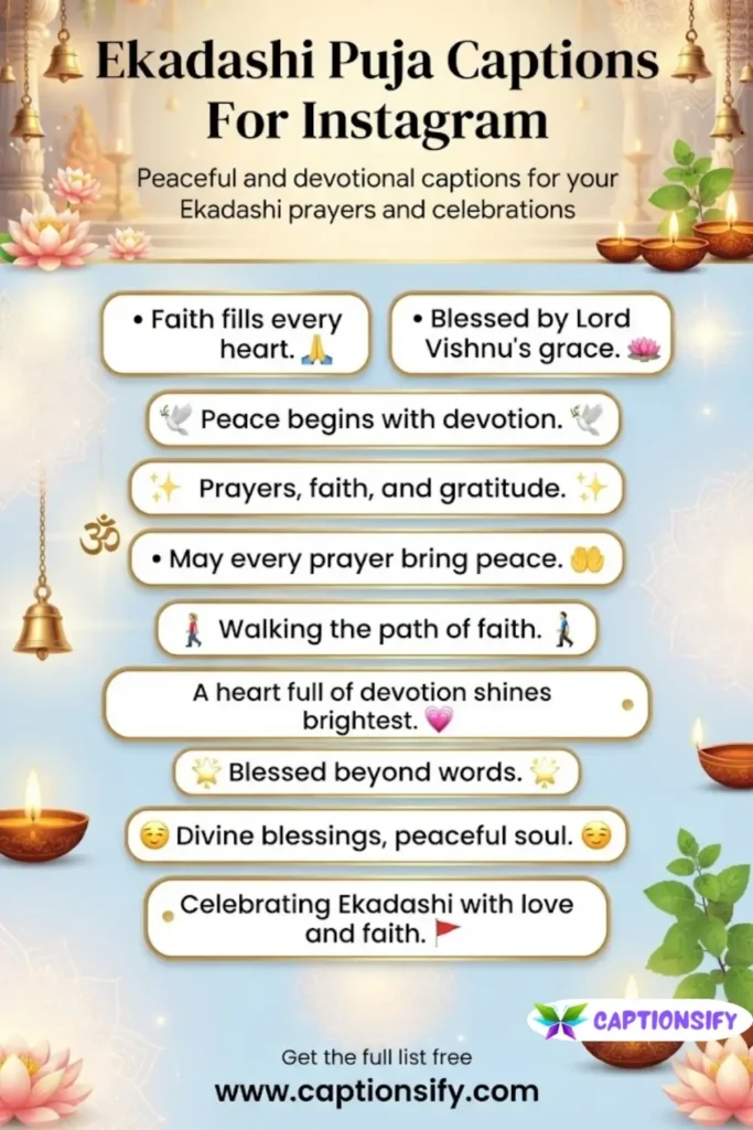 Creative Ekadashi Instagram Captions For Celebrating Purity
