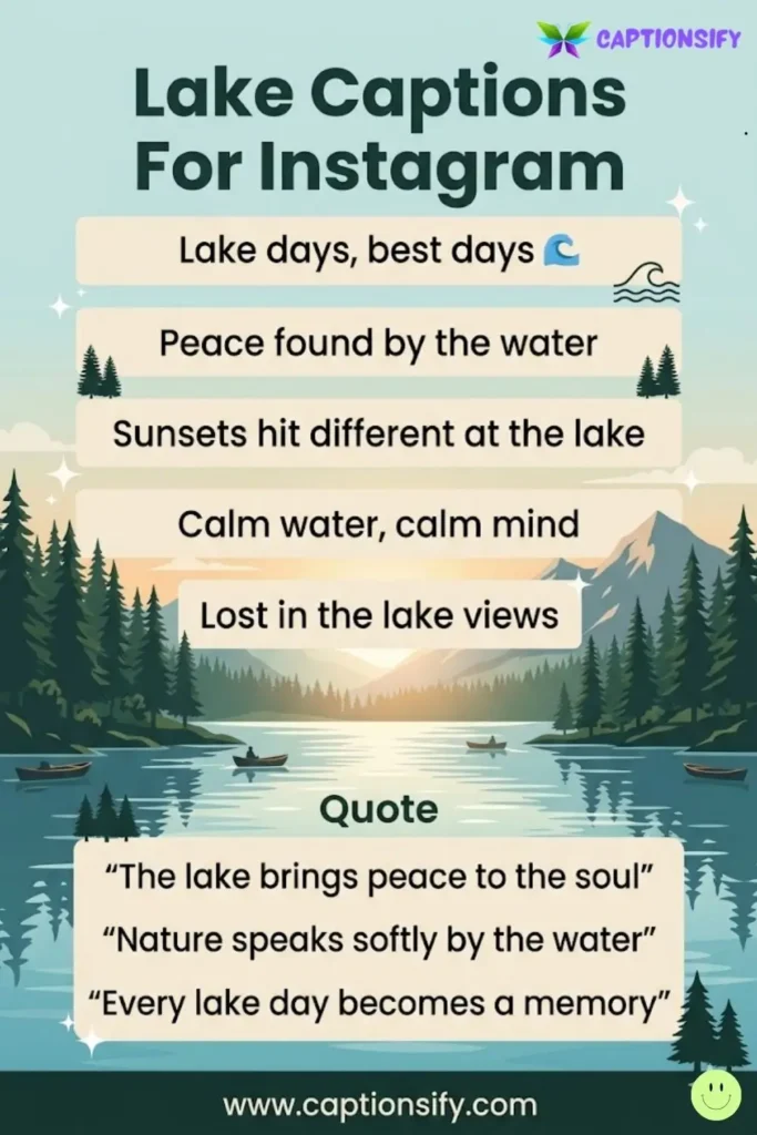 Creative Instagram Captions For Lake Days