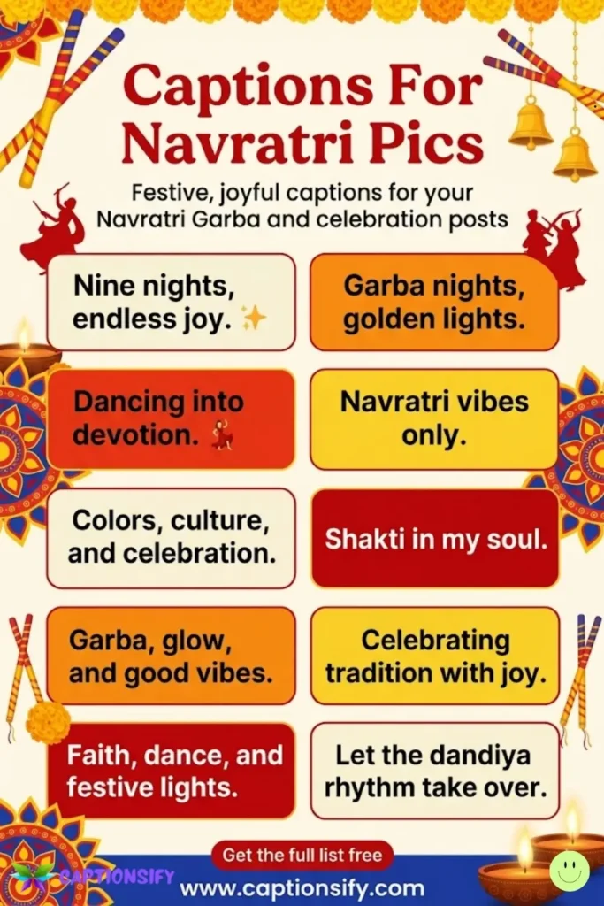 Creative Instagram Captions For Navratri Moments