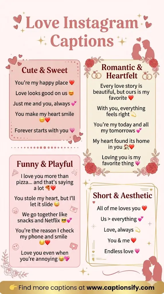 Creative Love Captions for Instagram