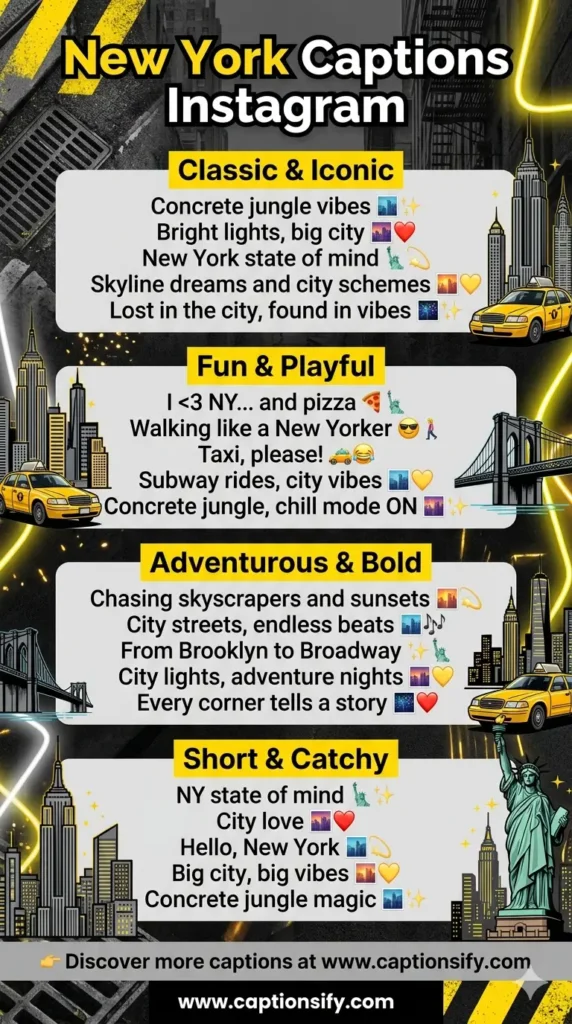 Creative New York Captions For Instagram