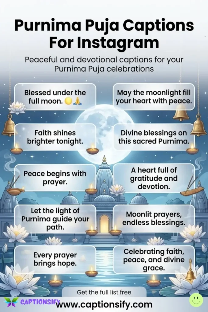 Creative Purnima Puja Instagram Captions