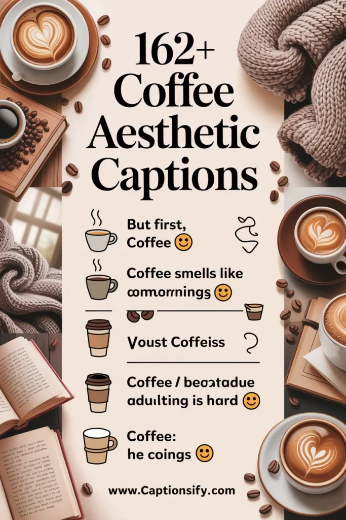 Cute Coffee Aesthetic Captions for Instagram