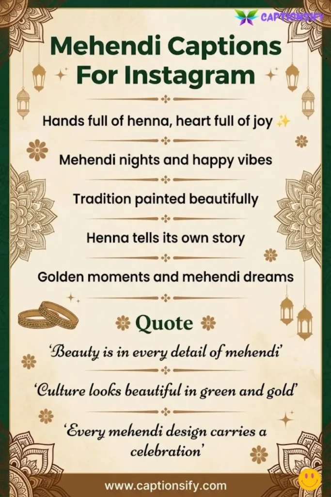 Fun Mehendi Captions For Instagram