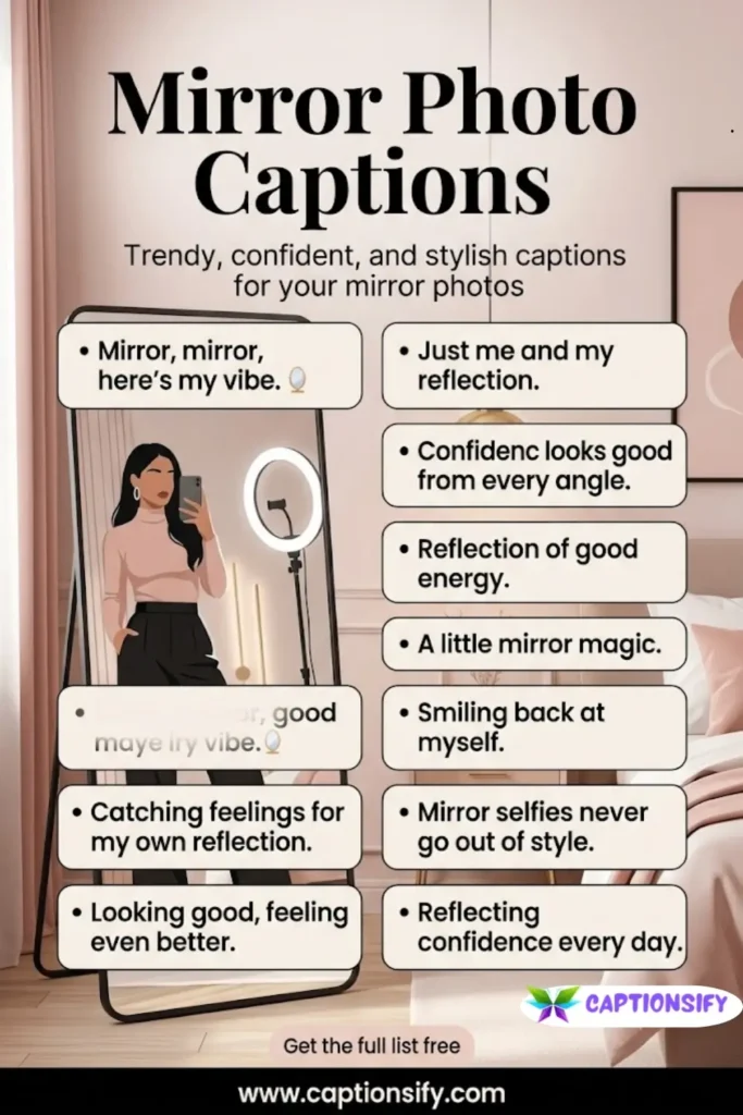 Fun Mirror Photo Captions For Instagram Stories