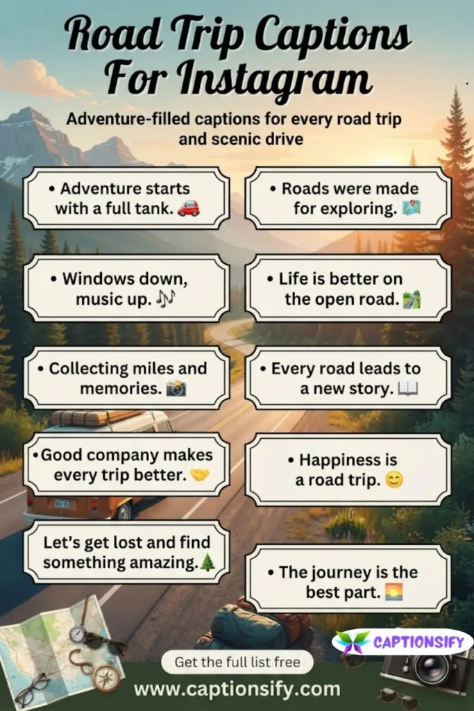 Fun Road Trip Captions For Instagram