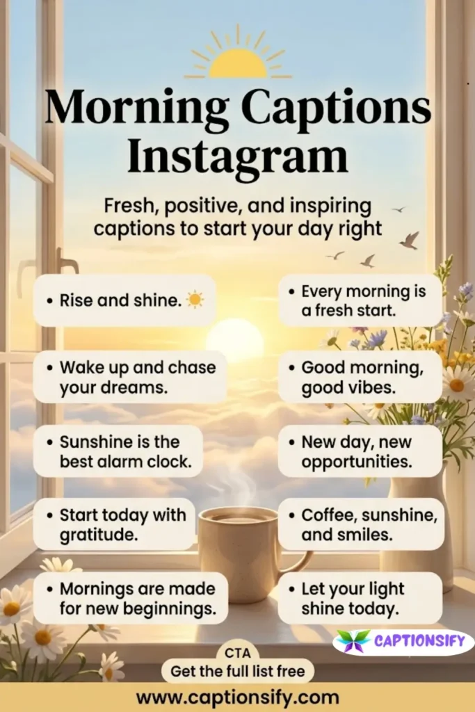 Motivational Morning Captions For Instagram