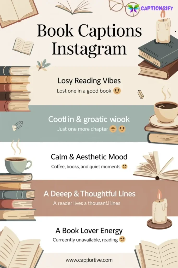 Short Book Captions For Instagram