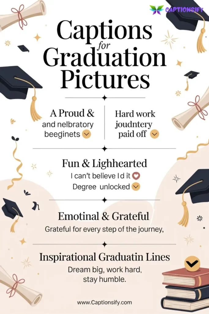 Short Captions For Graduation Pictures