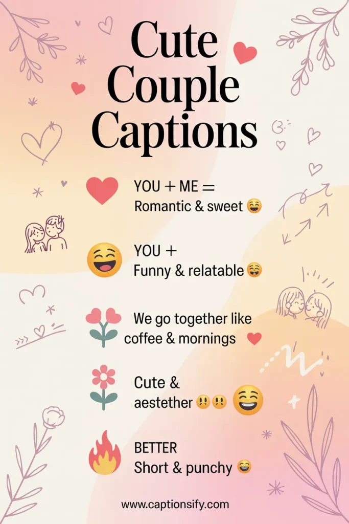 Short Cute Couple Captions