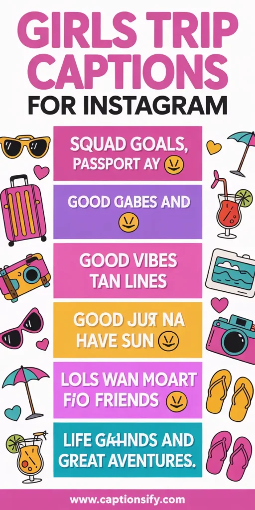 Short Girls Trip Captions for Instagram