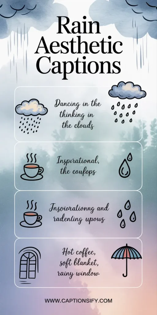 Short Rain Aesthetic Captions for Instagram