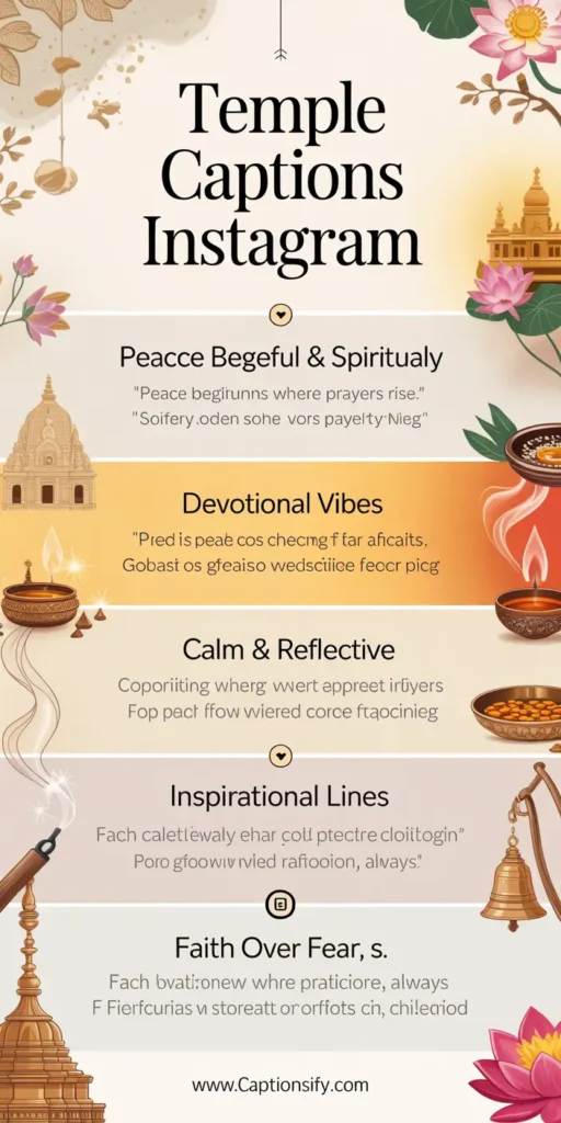 Short Temple Captions For Instagram Stories