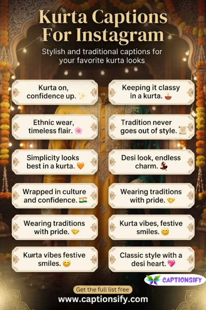 Trendy Kurta Captions For Instagram