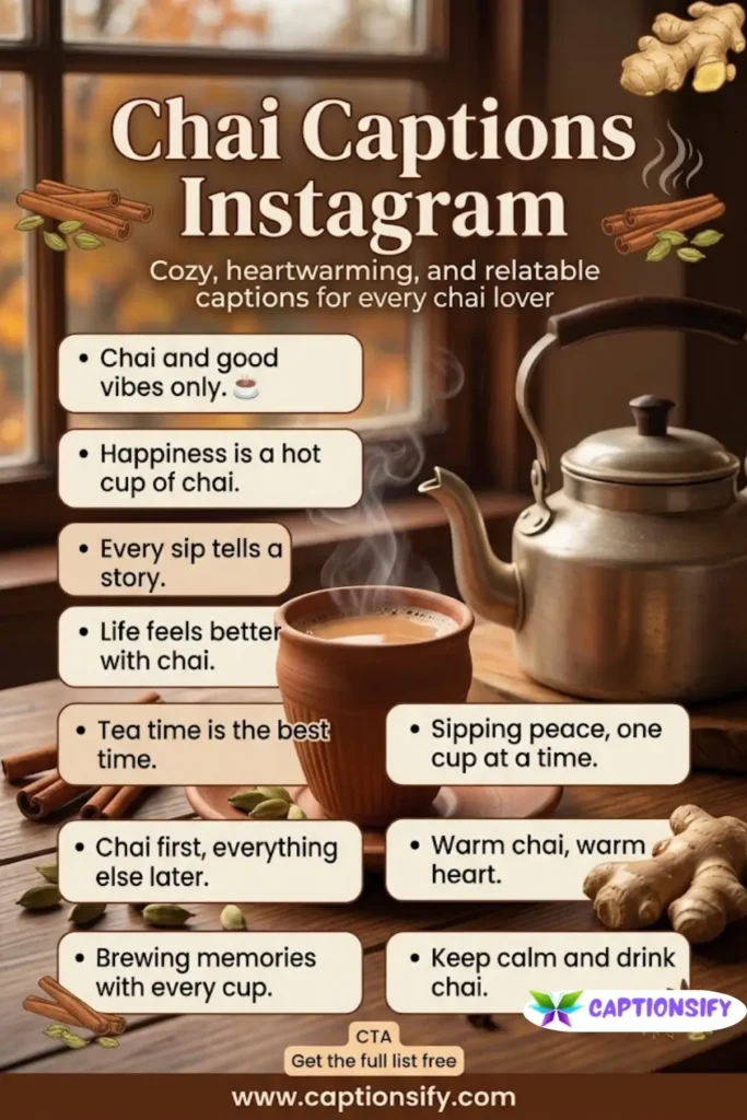 Creative Chai Captions For Instagram