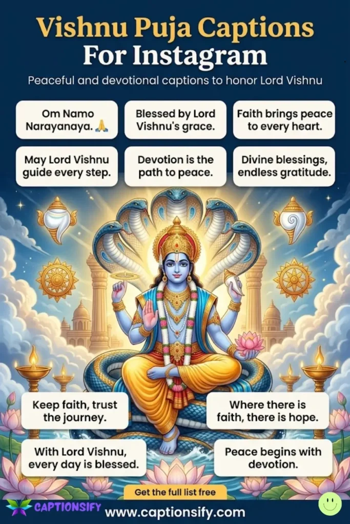 Creative Vishnu Puja Captions for Instagram